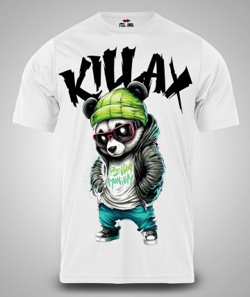 Tricou bărbați Killax Panda ALB