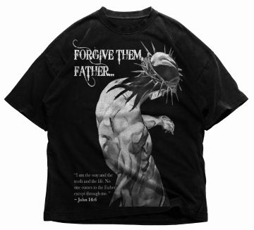 Tricou Bărbați Forgive Them Oversized