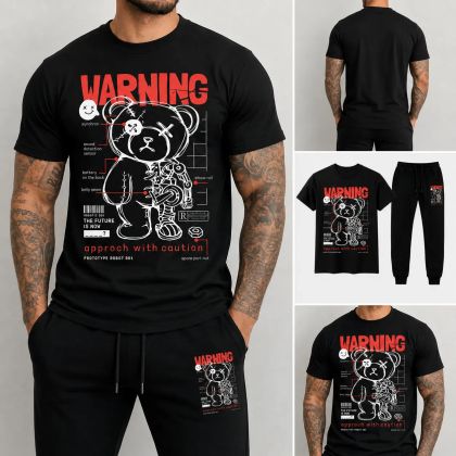 Echipă sportivă masculină (trening și tricou) – WARNING