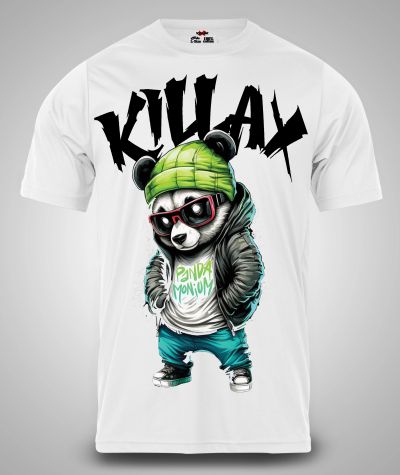 Tricou bărbați Killax Panda ALB