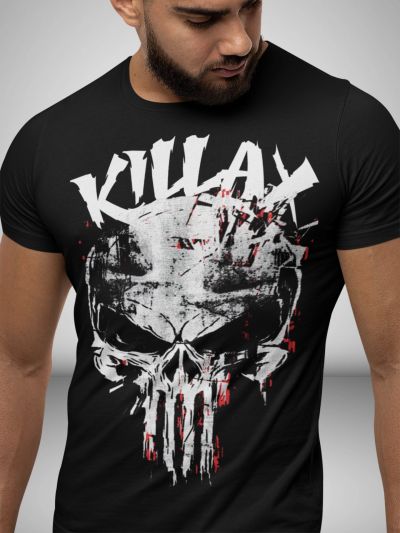 Tricou Bărbați PUNISHER NEGRU