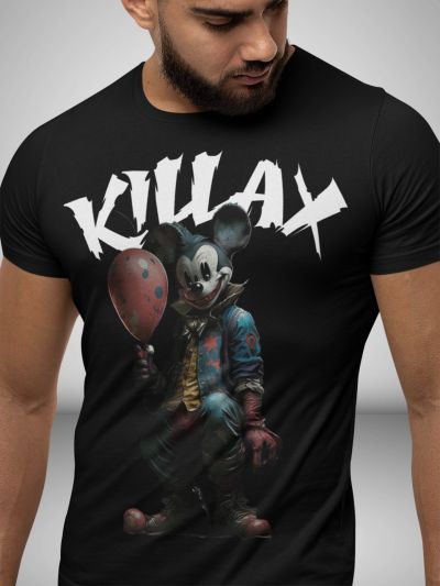 Tricou Bărbați Joker Mickey NEGRU