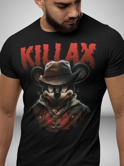 Tricou Bărbați Mickey Mouse NEGRU