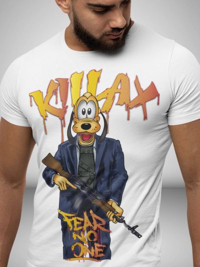 Tricou Bărbați Fear No One ALB