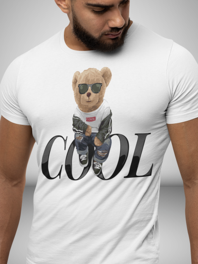 Tricou Bărbați Cool Bear ALB