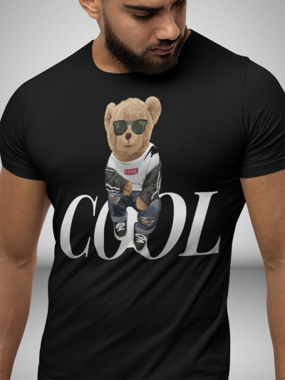 Tricou Bărbați Cool Bear NEGRU