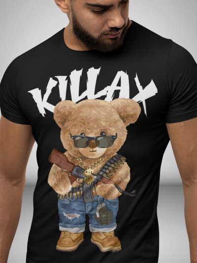 Tricou Bărbați AK47 Bear NEGRU