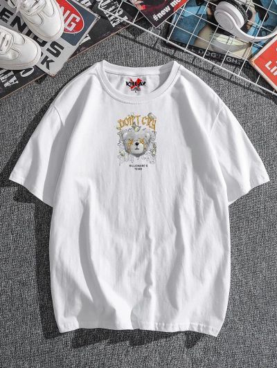 Tricou Bărbați MILLIONARITE ALB OVERSIZED