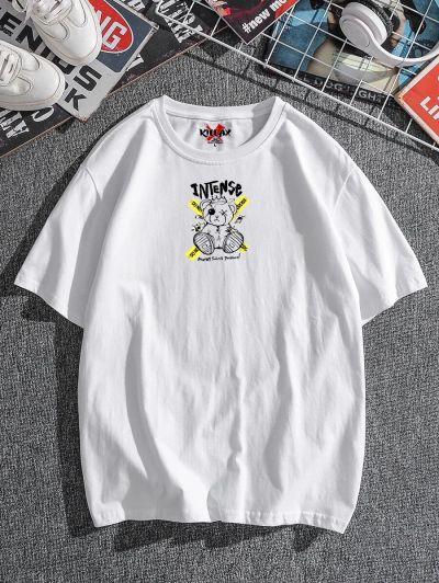 Tricou Bărbați INTENSE ALB OVERSIZED