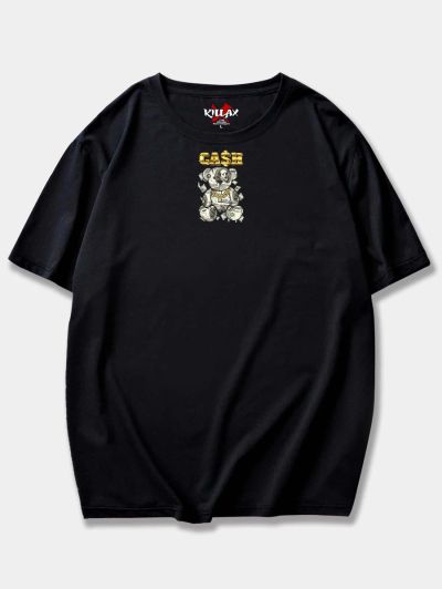 Tricou Bărbați CASH NEGRU OVERSIZED