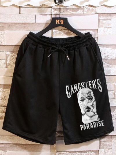 Еchipament sportiv pantaloni scurți GANGSTER PARADISE ALB OVERSIZED