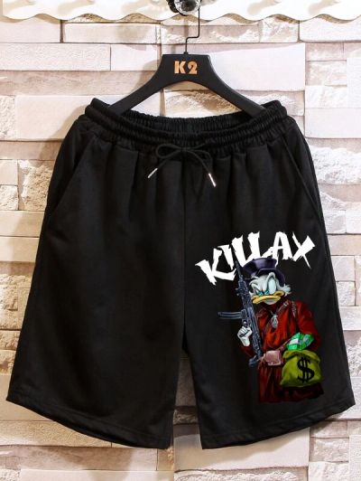 Еchipament sportiv pantaloni scurți Scroutz ALB-NEGRO