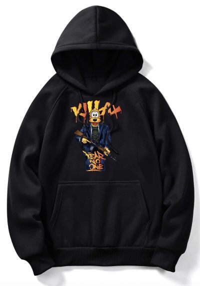 Hanorac FEAR NO ONE NEGRU