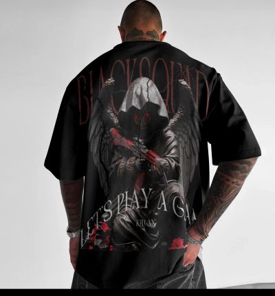 Tricou Bărbați Gothic Angel Oversized