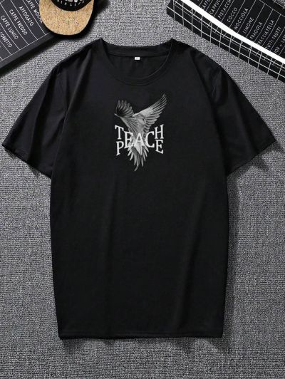 Tricou Bărbați Teach Peace Oversized