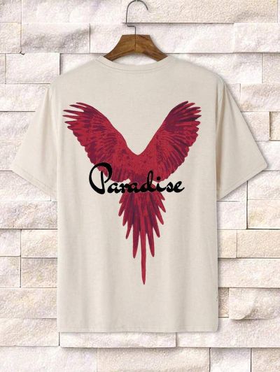 Tricou Bărbați Paradise Khaki Oversized