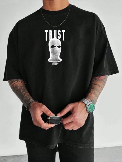Tricou Bărbați Trust Nobody Oversized