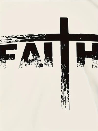 Tricou Bărbați Faith 3 Alb