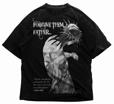 Tricou Bărbați Forgive Them Oversized