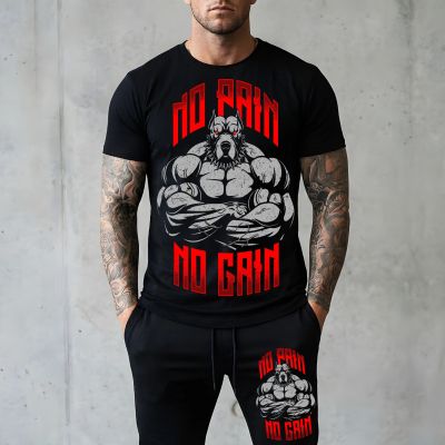 Echipă sportivă masculină (trening și tricou) – No Pain No Gain